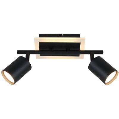 POCOline LED-Spot 2-flg. Akshan schwarz Metall B/H: ca. 39x10 cm 2 Brennstellen POCOline LED-Spot 2-flg. Akshan schwarz Metall B/H: ca. 39x10 cm 2 Brennstellen