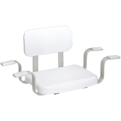 VITAEASY Badewannensitz - Rutschfeste Gummispitzen - Bis 150kg - Einfach zu Montieren - Weiß & Chrom - Badewannensitz VITAEASY Badewannensitz - Rutschfeste Gummispitzen - Bis 150kg - Einfach zu Montieren - Weiß & Chrom - Badewannensitz