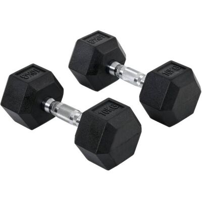 HOMCOM Kurzhantelset schwarz Gummi B/H/L: ca. 13,5x31x13,5 cm HOMCOM Kurzhantelset schwarz Gummi B/H/L: ca. 13,5x31x13,5 cm