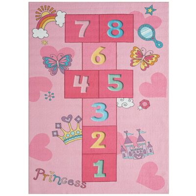 THE CARPET Happy Life Pink Kinderzimmer Teppich 160x220 cm - Teppich THE CARPET Happy Life Pink Kinderzimmer Teppich 160x220 cm - Teppich