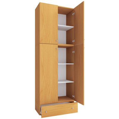 VCM Lona XXL Kleiderschrank - 4 Türen, 1 Schublade, Braun VCM Lona XXL Kleiderschrank - 4 Türen, 1 Schublade, Braun