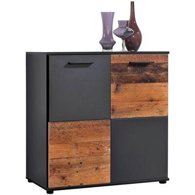Kommode Zero anthrazit Old Wood Nachbildung B/H/T: ca. 78x82x39 cm Kommode Zero anthrazit Old Wood Nachbildung B/H/T: ca. 78x82x39 cm