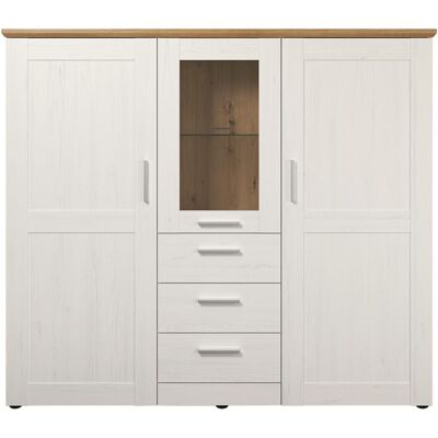 Highboard Shade weiß Pinie Nachbildung Eiche Artisan Nachbildung B/H/T: ca. 159x140x41 cm Highboard Shade weiß Pinie Nachbildung Eiche Artisan Nachbildung B/H/T: ca. 159x140x41 cm