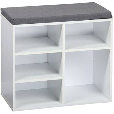 Kesper Schuhschrank mit Sitzkissen weiß Spanplatte B/H/L: ca. 29,5x51,5x48 cm Kesper Schuhschrank mit Sitzkissen weiß Spanplatte B/H/L: ca. 29,5x51,5x48 cm