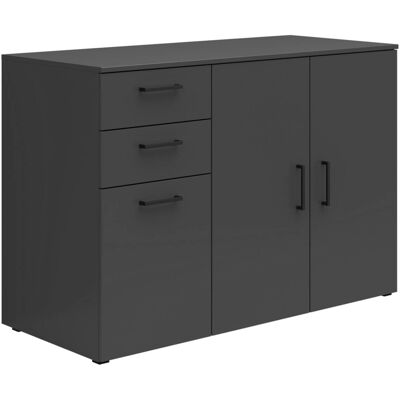 Carryhome Modell KOMODA - 3 Türen, 2 Schubladen - Kommode Carryhome Modell KOMODA - 3 Türen, 2 Schubladen - Kommode
