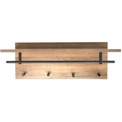 Haku Möbel Wandgarderobe - Eiche Holz 4 Haken - 75x30 cm Haku Möbel Wandgarderobe - Eiche Holz 4 Haken - 75x30 cm