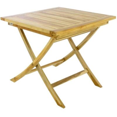 VCM Teak Gartentisch - Klappbar 80x80 cm - Innen & Außen VCM Teak Gartentisch - Klappbar 80x80 cm - Innen & Außen
