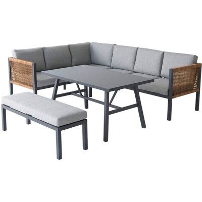 Loungeset grau Aluminium Loungeset grau Aluminium