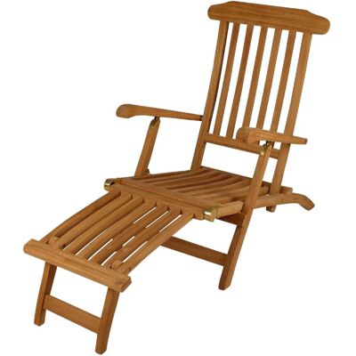 VCM Gartenliege Florentine braun Holz B/H/L: ca. 60x90x160 cm VCM Gartenliege Florentine braun Holz B/H/L: ca. 60x90x160 cm