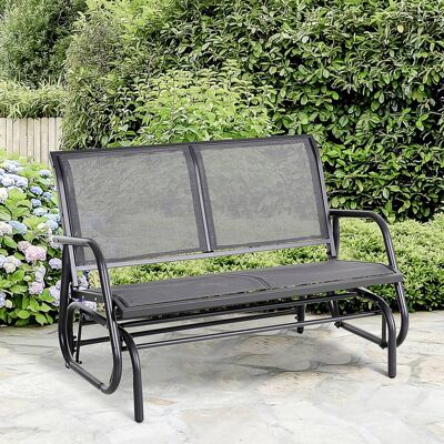 Outsunny Sitzbank grau Metall B/H/L: ca. 70x85x120 cm Outsunny Sitzbank grau Metall B/H/L: ca. 70x85x120 cm