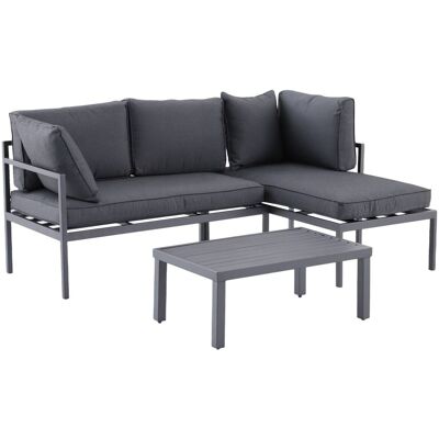 POCOline Loungeset Nizza dunkelgrau Stahlrohr POCOline Loungeset Nizza dunkelgrau Stahlrohr