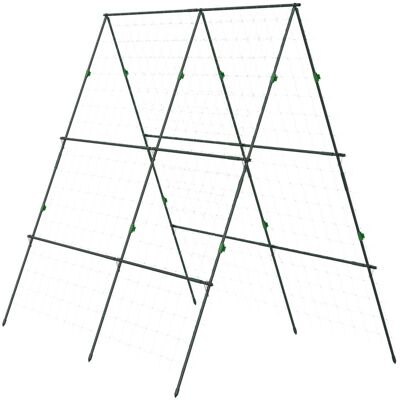 Outsunny Trellis-Rankhilfe mit Stahlrahmen grün B/H/L: ca. 100x180x180 cm Outsunny Trellis-Rankhilfe mit Stahlrahmen grün B/H/L: ca. 100x180x180 cm