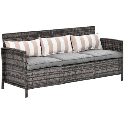 Outsunny Loungesofa grau Stahl B/H/T: ca. 173x78x68 cm Outsunny Loungesofa grau Stahl B/H/T: ca. 173x78x68 cm