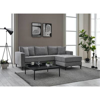 Ecksofa hellgrau Microfaser B/H/T: ca. 238x67x185 cm Ecksofa hellgrau Microfaser B/H/T: ca. 238x67x185 cm