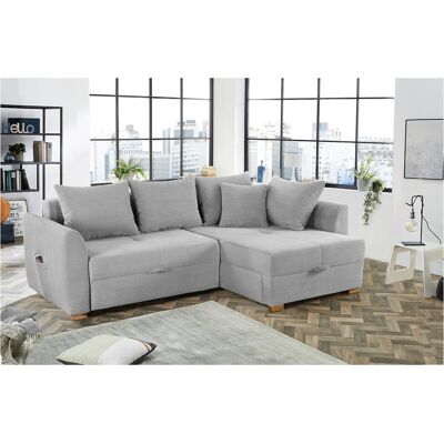 Ecksofa mit Bettfunktion und Bettkasten hellgrau B/H/T: ca. 236x81x160 cm Ecksofa mit Bettfunktion und Bettkasten hellgrau B/H/T: ca. 236x81x160 cm