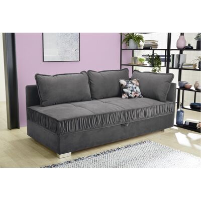 Polsterliege grau Microfaser B/H/T: ca. 207x87x98 cm Polsterliege grau Microfaser B/H/T: ca. 207x87x98 cm