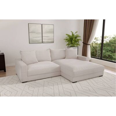 Ecksofa beige-grau Microfaser B/H/T: ca. 261x83x180 cm Ecksofa beige-grau Microfaser B/H/T: ca. 261x83x180 cm