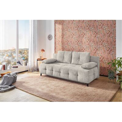 Schlafsofa hellgrau Microfaser B/H/T: ca. 207x93x104 cm Schlafsofa hellgrau Microfaser B/H/T: ca. 207x93x104 cm