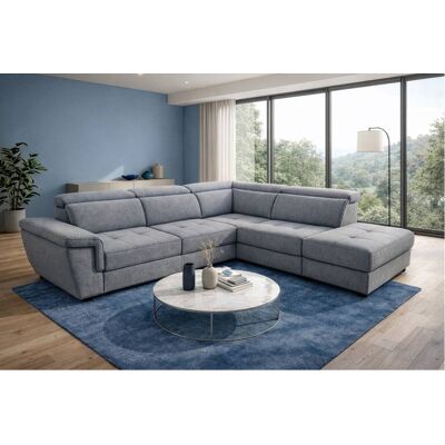Ecksofa mit Bettfunktion und Bettkasten grau Flachgewebe B/H/T: ca. 267x75x238 cm Ecksofa mit Bettfunktion und Bettkasten grau Flachgewebe B/H/T: ca. 267x75x238 cm