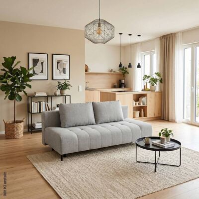 Schlafsofa Alicante hellgrau Webstoff B/H/T: ca. 195x88x95 cm Schlafsofa Alicante hellgrau Webstoff B/H/T: ca. 195x88x95 cm