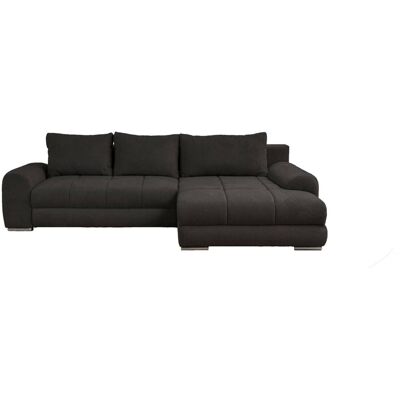 Ecksofa mit Bettfunktion und Bettkasten Lorenz schwarz Microfaser B/H/T: ca. 284x74x180 cm Ecksofa mit Bettfunktion und Bettkasten Lorenz schwarz Microfaser B/H/T: ca. 284x74x180 cm