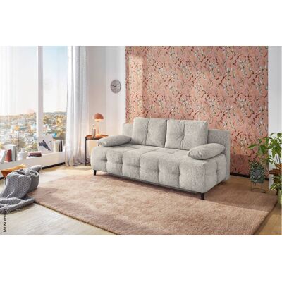 Schlafsofa hellgrau Microfaser B/H/T: ca. 207x93x104 cm Schlafsofa hellgrau Microfaser B/H/T: ca. 207x93x104 cm
