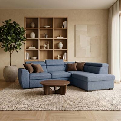 Ecksofa mit Bettfunktion und Bettkasten Ocean Webstoff B/H/T: ca. 245x184x87 cm Ecksofa mit Bettfunktion und Bettkasten Ocean Webstoff B/H/T: ca. 245x184x87 cm