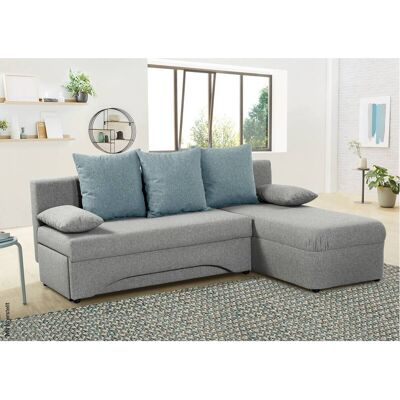 Ecksofa mit Bettfunktion und Bettkasten hellgrau Feinstruktur B/H/T: ca. 191x70x142 cm Ecksofa mit Bettfunktion und Bettkasten hellgrau Feinstruktur B/H/T: ca. 191x70x142 cm