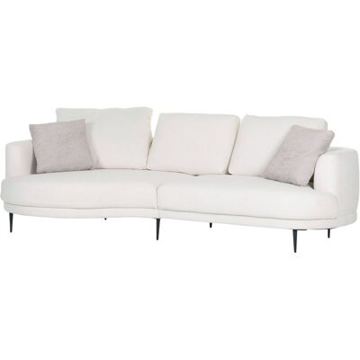 Ecksofa weiß Flachgewebe B/H/T: ca. 264x92x137 cm Ecksofa weiß Flachgewebe B/H/T: ca. 264x92x137 cm
