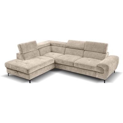 Ecksofa mit Bettfunktion und Bettkasten natur Microfaser B/H/T: ca. 256x73x202 cm Ecksofa mit Bettfunktion und Bettkasten natur Microfaser B/H/T: ca. 256x73x202 cm