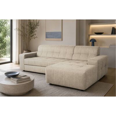 Ecksofa mit Bettfunktion beige Flachgewebe B/H/T: ca. 267x93x163 cm Ecksofa mit Bettfunktion beige Flachgewebe B/H/T: ca. 267x93x163 cm