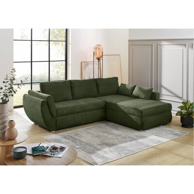 Ecksofa mit Bettfunktion und Bettkasten grün Microfaser B/H/T: ca. 272x88x200 cm Ecksofa mit Bettfunktion und Bettkasten grün Microfaser B/H/T: ca. 272x88x200 cm