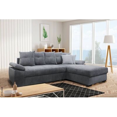 Ecksofa mit Bettfunktion und Bettkasten hellgrau B/H/T: ca. 274x90x168 cm Ecksofa mit Bettfunktion und Bettkasten hellgrau B/H/T: ca. 274x90x168 cm