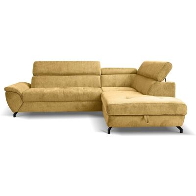 Ecksofa mit Bettfunktion und Bettkasten senf Microfaser B/H/T: ca. 263x77x210 cm Ecksofa mit Bettfunktion und Bettkasten senf Microfaser B/H/T: ca. 263x77x210 cm