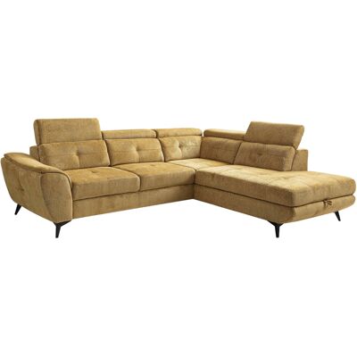 Ecksofa mit Bettfunktion und Bettkasten senf Microfaser B/H/T: ca. 274x82x231 cm Ecksofa mit Bettfunktion und Bettkasten senf Microfaser B/H/T: ca. 274x82x231 cm