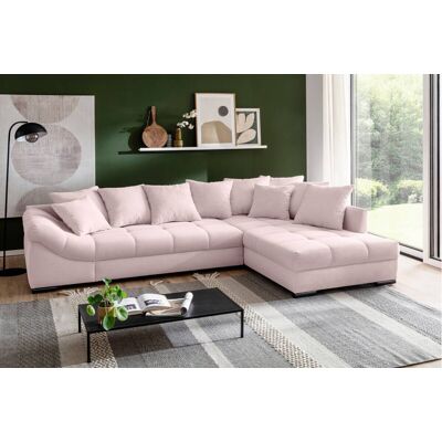 Ecksofa mit Bettfunktion altrosa Microfaser B/H/T: ca. 303x88x202 cm Ecksofa mit Bettfunktion altrosa Microfaser B/H/T: ca. 303x88x202 cm