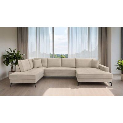 Wohnlandschaft Zero creme Microfaser B/H/T: ca. 362x86x195 cm Wohnlandschaft Zero creme Microfaser B/H/T: ca. 362x86x195 cm
