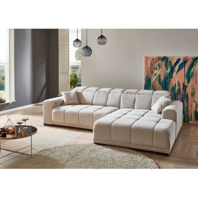 Ecksofa mit elektrischer Sitztiefenverstellung beige Microfaser B/H/T: ca. 301x113x195 cm Ecksofa mit elektrischer Sitztiefenverstellung beige Microfaser B/H/T: ca. 301x113x195 cm