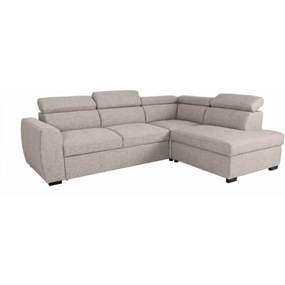 Ecksofa mit Bettfunktion und Bettkasten beige Webstoff B/H/T: ca. 245x184x87 cm Ecksofa mit Bettfunktion und Bettkasten beige Webstoff B/H/T: ca. 245x184x87 cm