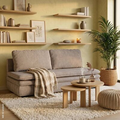 Schlafsofa Fiesta Greige Microfaser B/H/T: ca. 200x89x85 cm Schlafsofa Fiesta Greige Microfaser B/H/T: ca. 200x89x85 cm