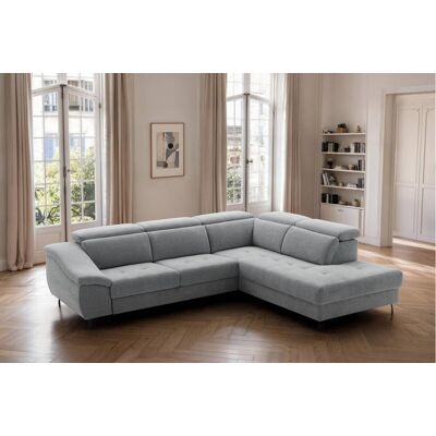 Ecksofa mit Bettfunktion grau Flachgewebe B/H/T: ca. 280x96x238 cm Ecksofa mit Bettfunktion grau Flachgewebe B/H/T: ca. 280x96x238 cm