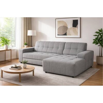 Ecksofa mit Bettfunktion grau Flachgewebe B/H/T: ca. 267x93x163 cm Ecksofa mit Bettfunktion grau Flachgewebe B/H/T: ca. 267x93x163 cm