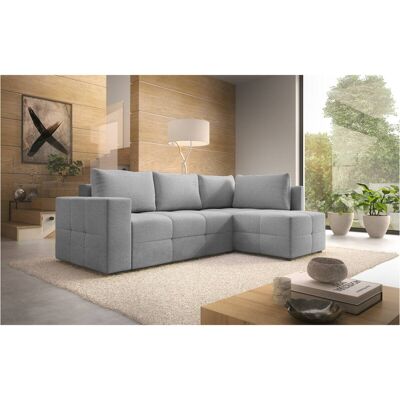Ecksofa mit Bettfunktion und Bettkasten grau Flachgewebe B/T: ca. 238x167 cm Ecksofa mit Bettfunktion und Bettkasten grau Flachgewebe B/T: ca. 238x167 cm