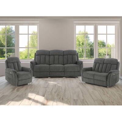 Sofa FM-3216-3P grau Microfaser B/H/T: ca. 200x100x95 cm Sofa FM-3216-3P grau Microfaser B/H/T: ca. 200x100x95 cm
