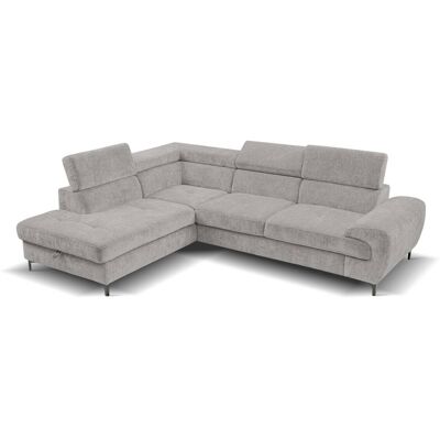 Ecksofa mit Bettfunktion und Bettkasten grau Microfaser B/H/T: ca. 256x73x202 cm Ecksofa mit Bettfunktion und Bettkasten grau Microfaser B/H/T: ca. 256x73x202 cm