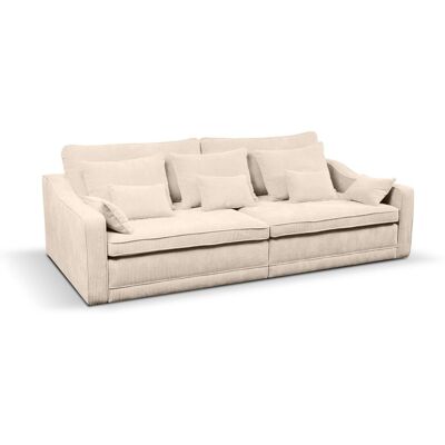 Big Sofa Evora creme Microfaser B/H/T: ca. 276x71x137 cm Big Sofa Evora creme Microfaser B/H/T: ca. 276x71x137 cm