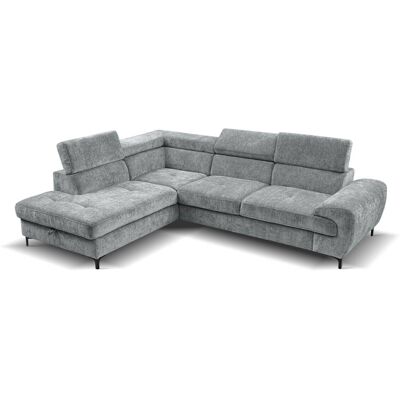 Ecksofa mit Bettfunktion und Bettkasten dunkelgrau Microfaser B/H/T: ca. 256x73x202 cm Ecksofa mit Bettfunktion und Bettkasten dunkelgrau Microfaser B/H/T: ca. 256x73x202 cm