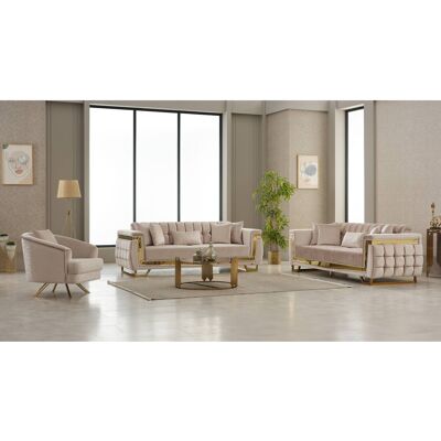 Sofa 3-2-1 Pera beige Webstoff Sofa 3-2-1 Pera beige Webstoff