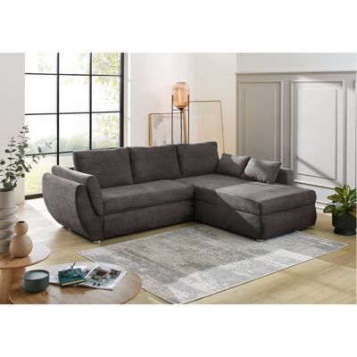 Ecksofa mit Bettfunktion und Bettkasten grau Microfaser B/H/T: ca. 272x88x200 cm Ecksofa mit Bettfunktion und Bettkasten grau Microfaser B/H/T: ca. 272x88x200 cm