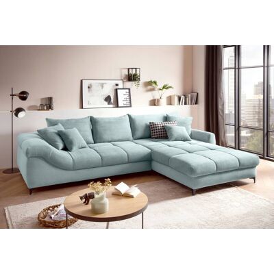 Ecksofa blaugrau Microfaser B/H/T: ca. 332x96x227 cm Ecksofa blaugrau Microfaser B/H/T: ca. 332x96x227 cm